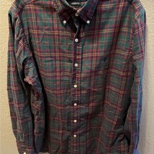 Ralph Lauren Classic Fit Tartan Plaid Men's button down dark academia preppy med